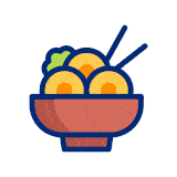 Plato de ramen animado