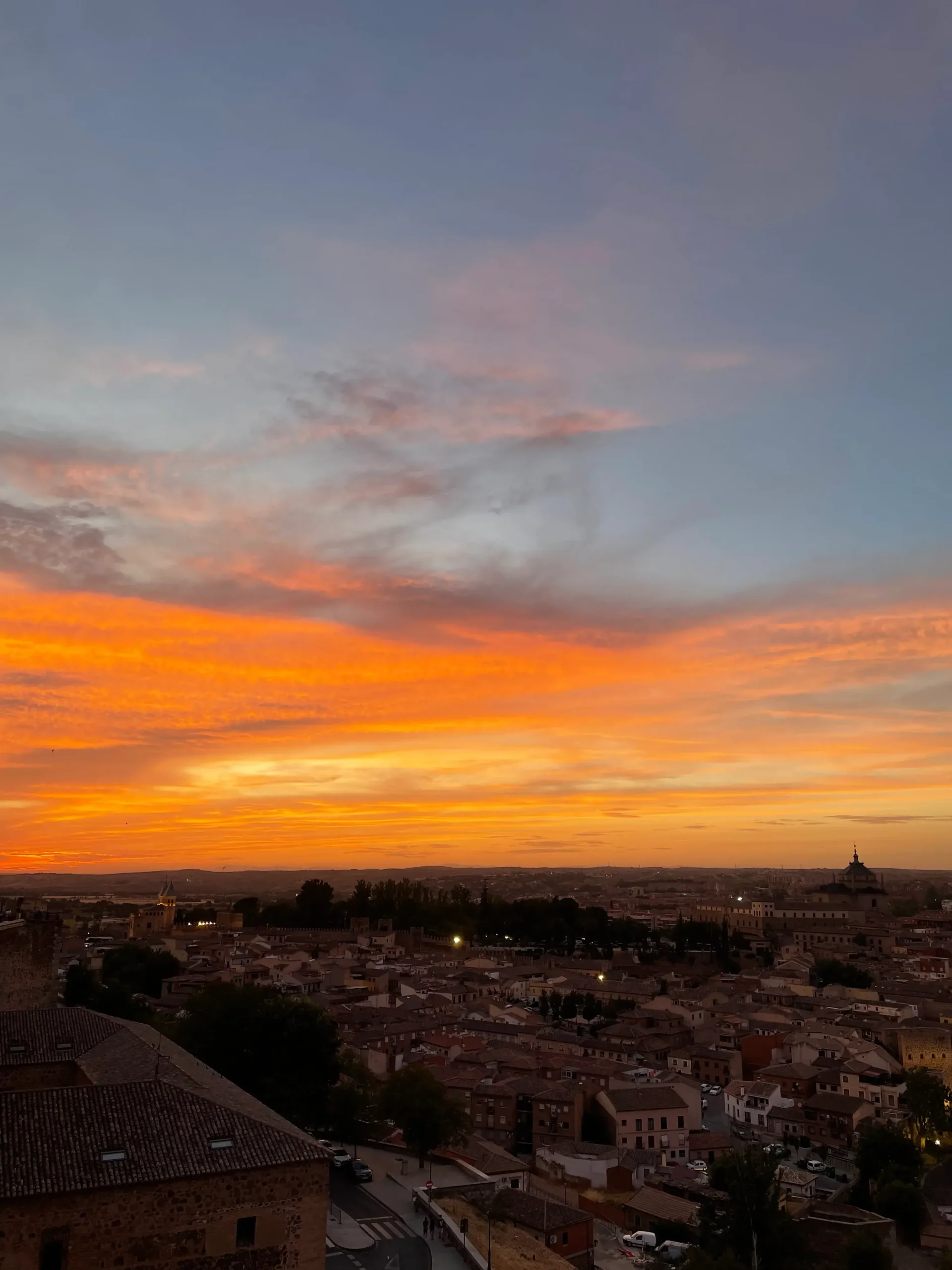 Mirador con atardecer de Toledo - La Maleta Inquieta