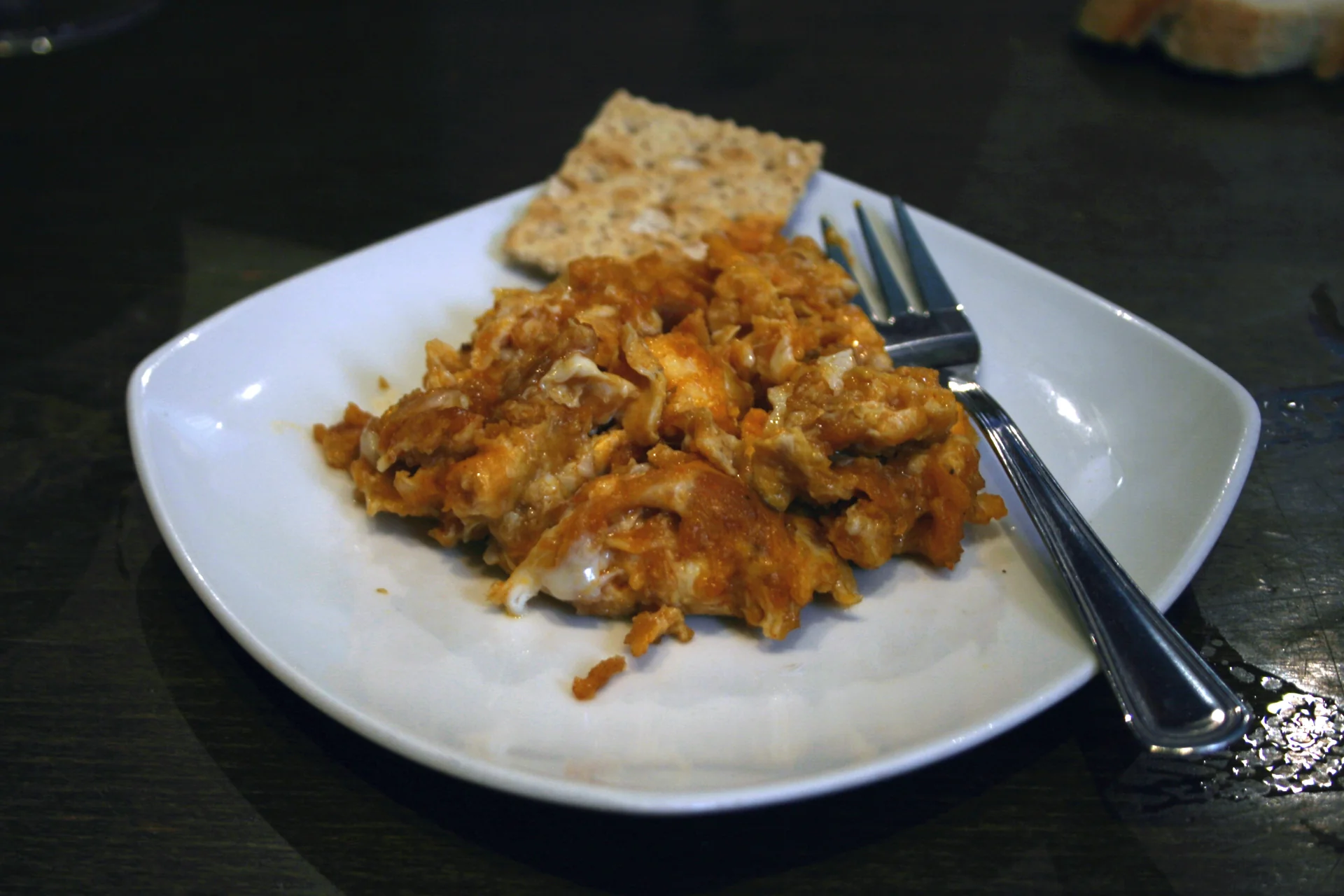 Farinato salmantino servido en revuelto con huevos, tapa típica de Salamanca — Foto propia La Maleta Inquieta, junio 2026