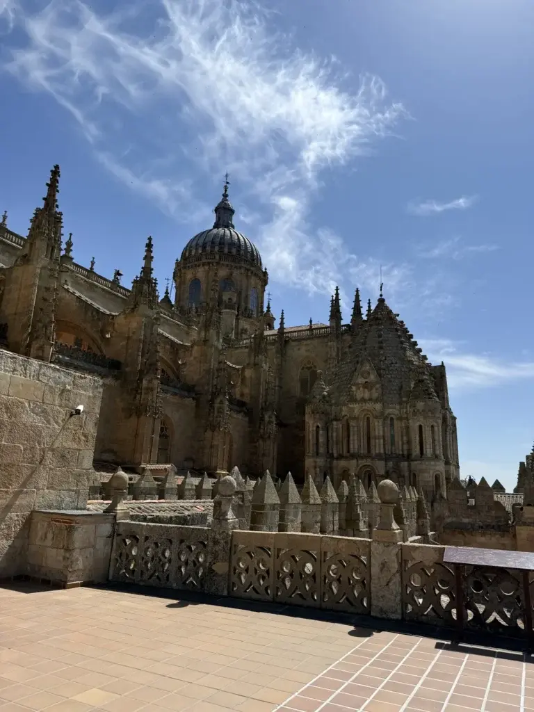 Cúpula de la Torre del Gallo y pináculos góticos desde las cubiertas de la Catedral en la visita Ieronimus — Foto propia La Maleta Inquieta, junio 2026