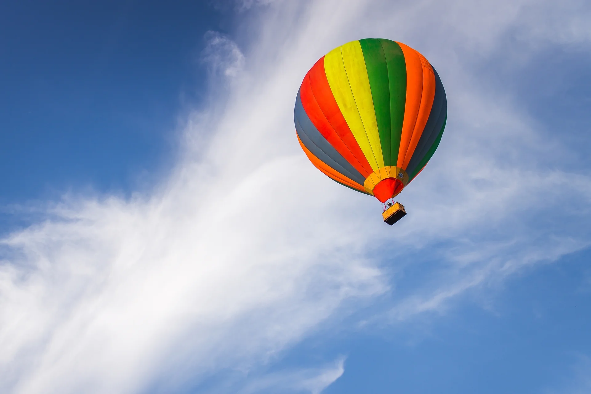 Globo aerostatico en vuelo, una forma distinta de ver Segovia y su campo desde el aire.