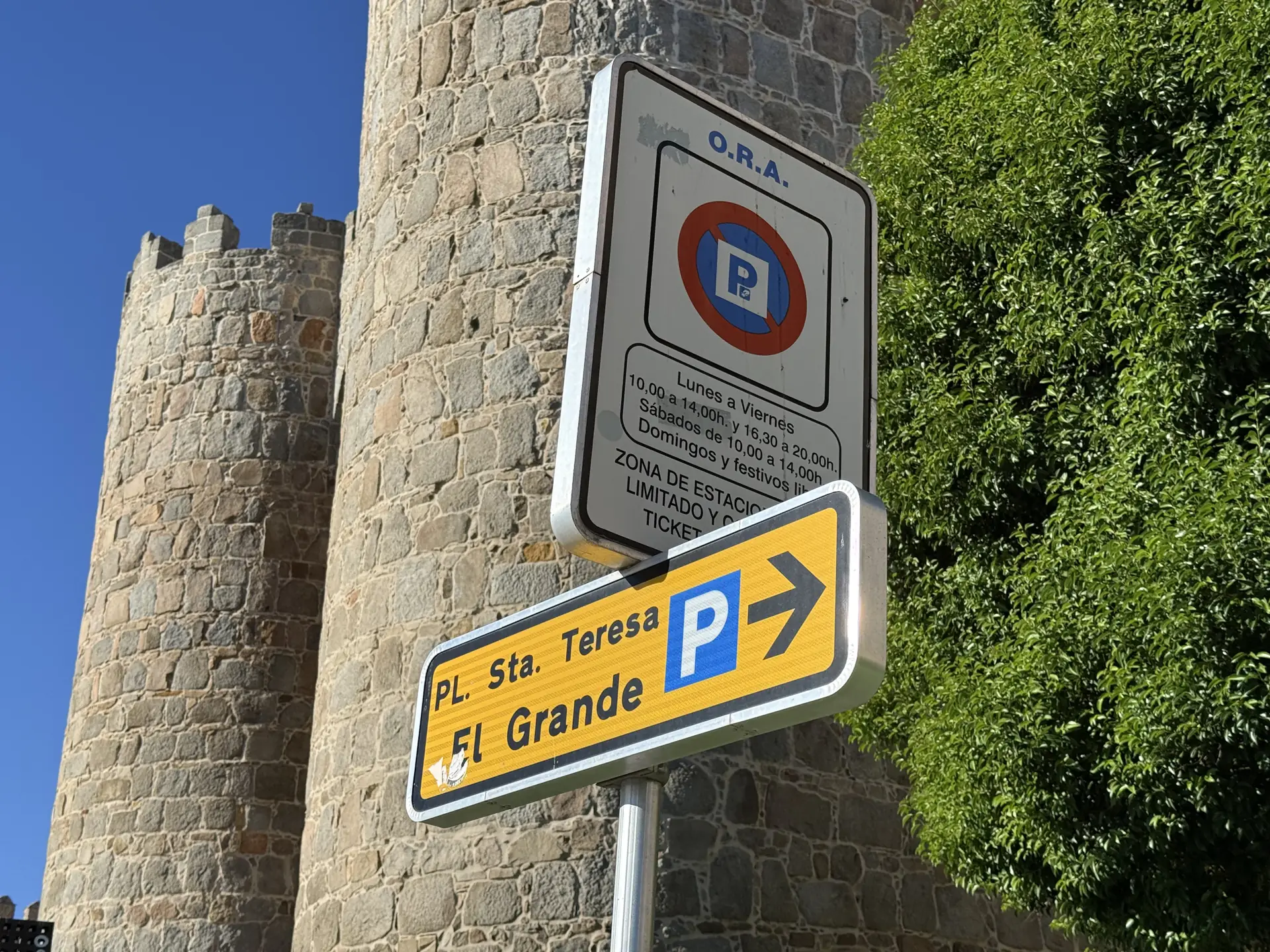 Aparcar en Ávila