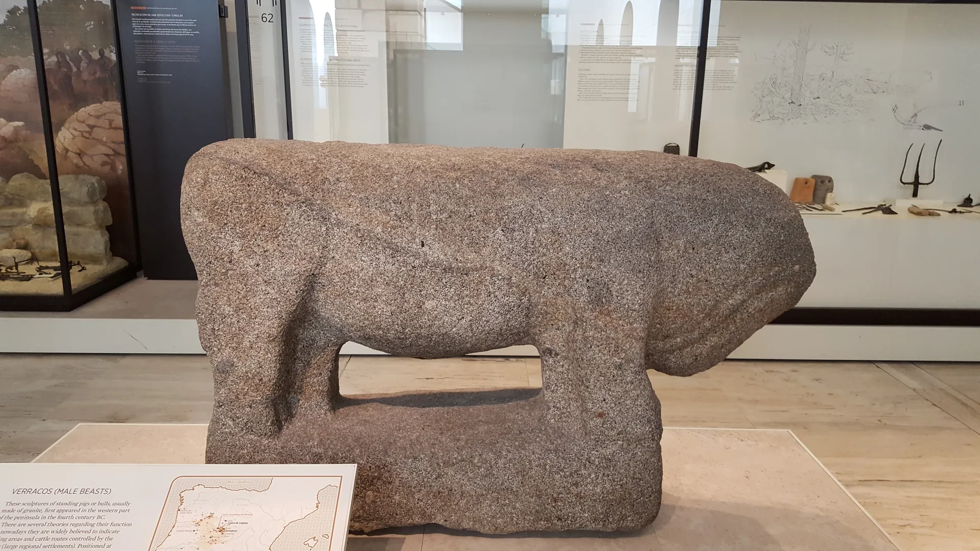 Verraco vetton de granito, una de las piezas prerromanas del Museo de Segovia.
